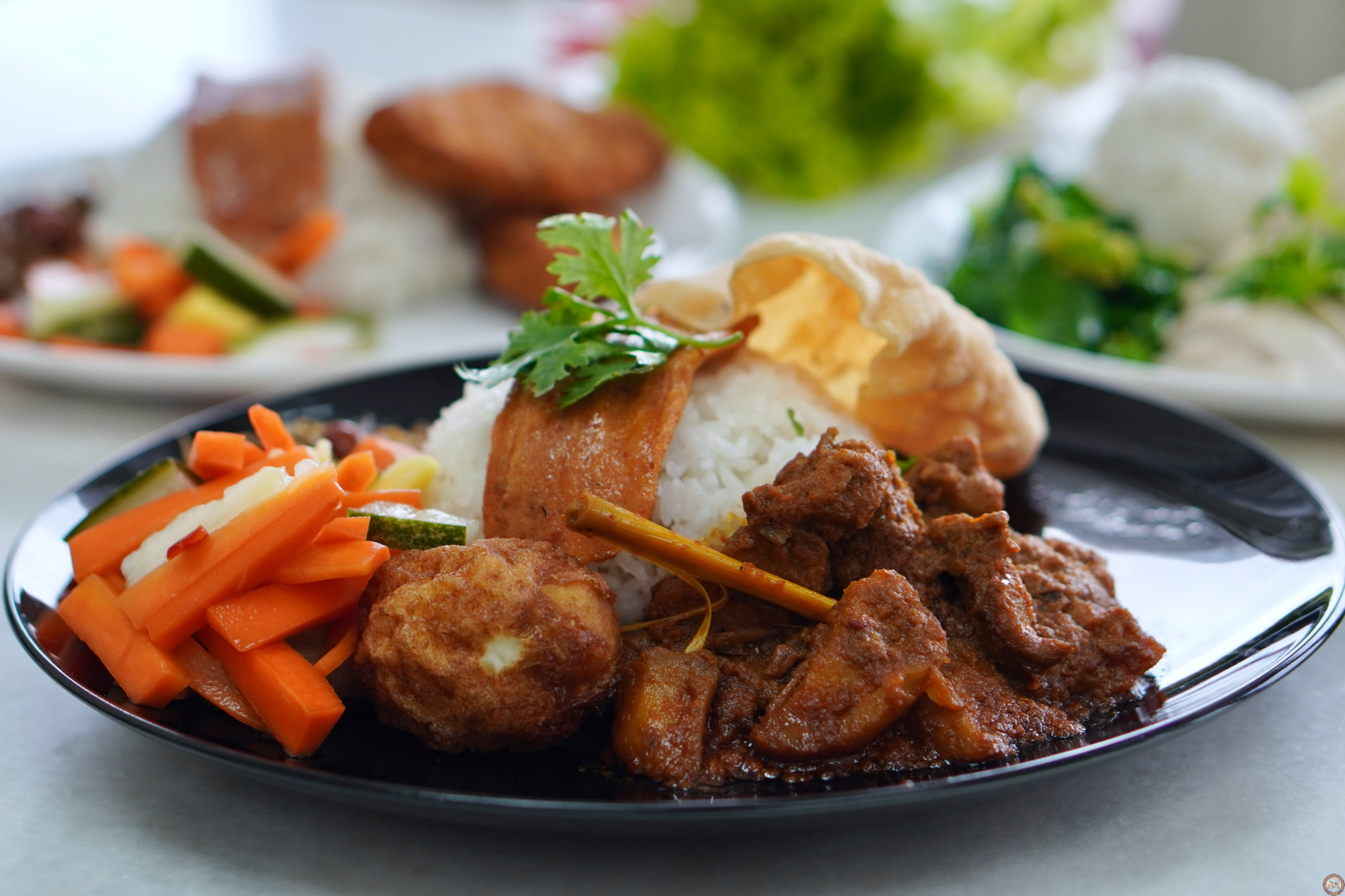 Chicken Rendang Nasi Lemak